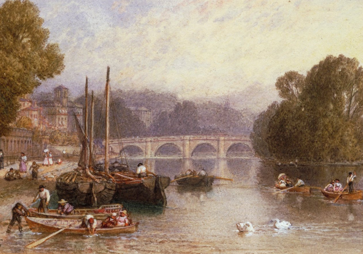 Richmond Bridge, 19th century by Birket Foster