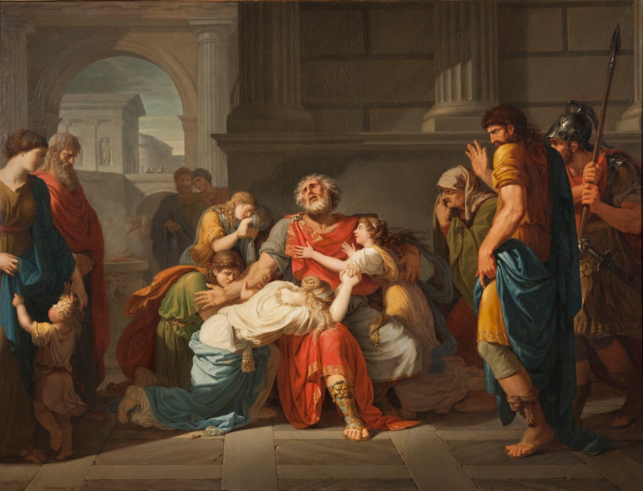 The Blind Oedipus Commending His Children to the Gods by Benigne Gagneraux