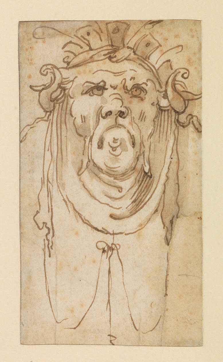 Grotesque Mask by Bolognese School