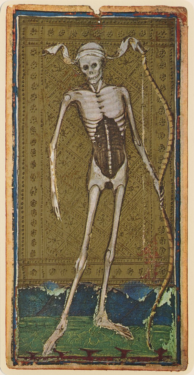Death, facsimile of a tarot card from the 