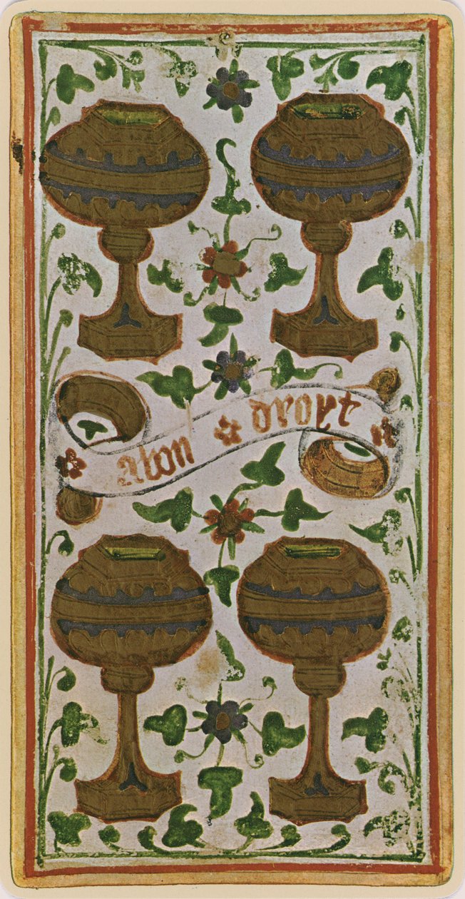 The Four of Cups, Facsimile of a Tarot Card from the 