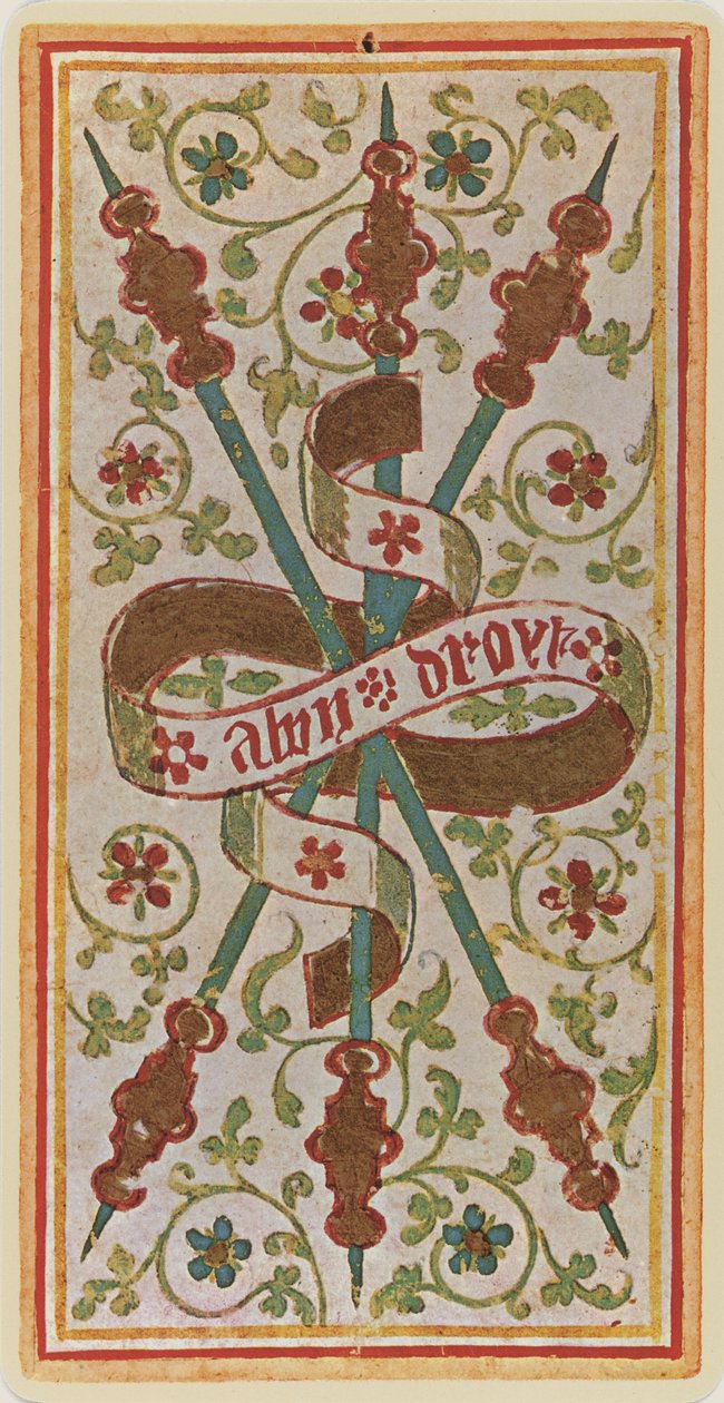 The Three of Wands, Facsimile of a Tarot Card from the 