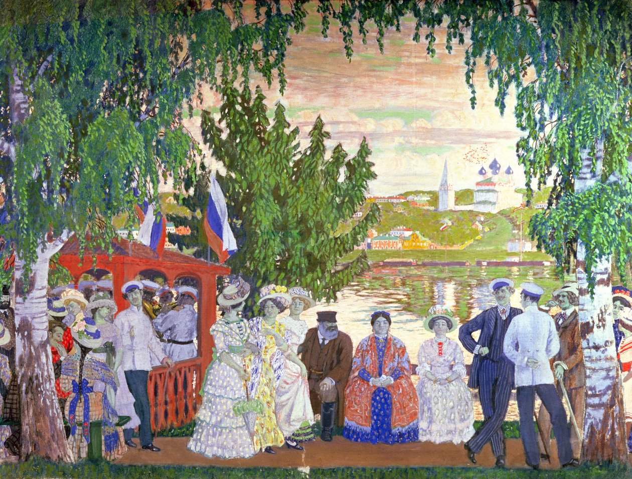 Festive Gathering, 1910 by Boris Mikhailovich Kustodiev