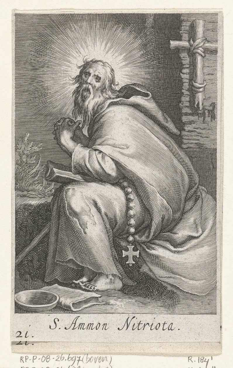 Saint Ammonius the Great as a Hermit (Sacra Eremus Ascetarvm) by Boëtius Adamsz. Bolswert