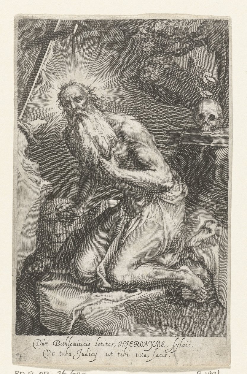 Saint Jerome of Bethlehem as a Hermit (Hermits) by Boëtius Adamsz. Bolswert