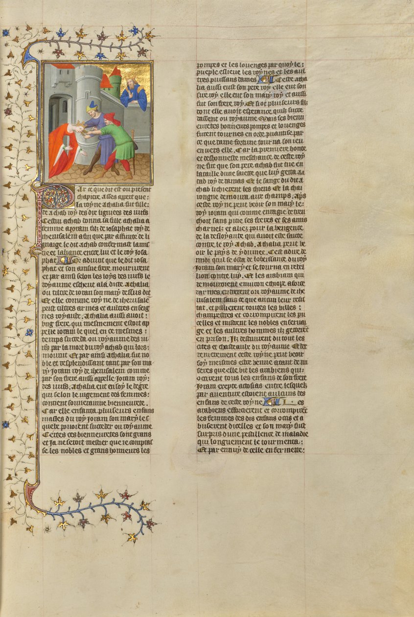 Athaliah, Queen of Judah, Dragged from the Temple by Boucicaut Master