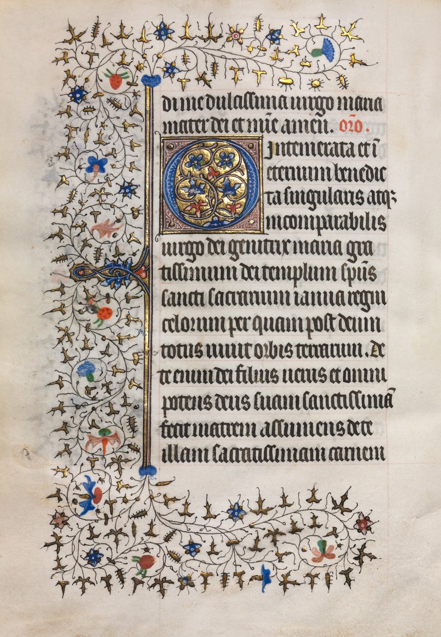 Book of Hours Use of Paris: Decorated Initial by Boucicaut Master