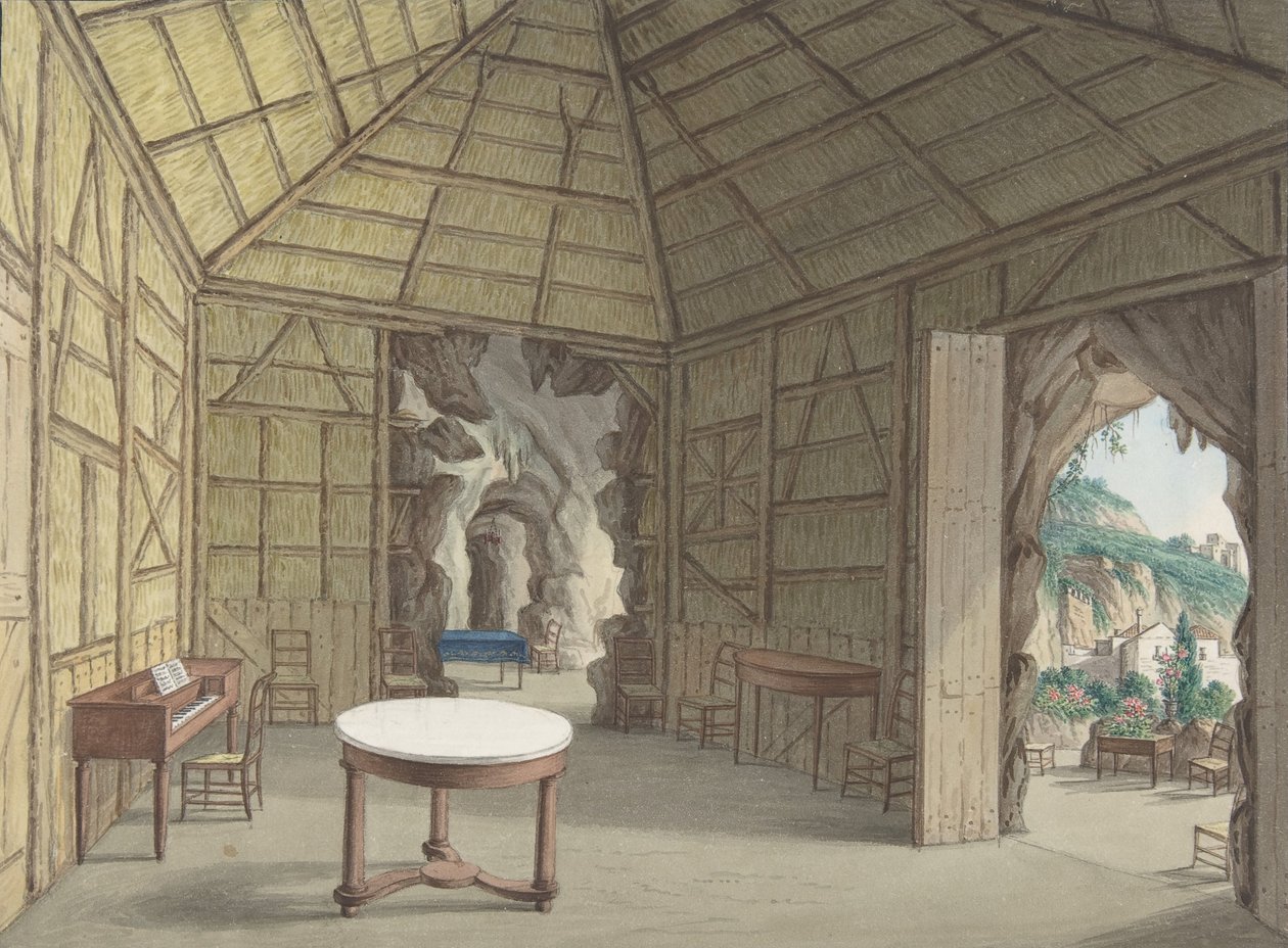 Dining Room, Villa Barbaja, Naples by British Anonymous 19th Century.
