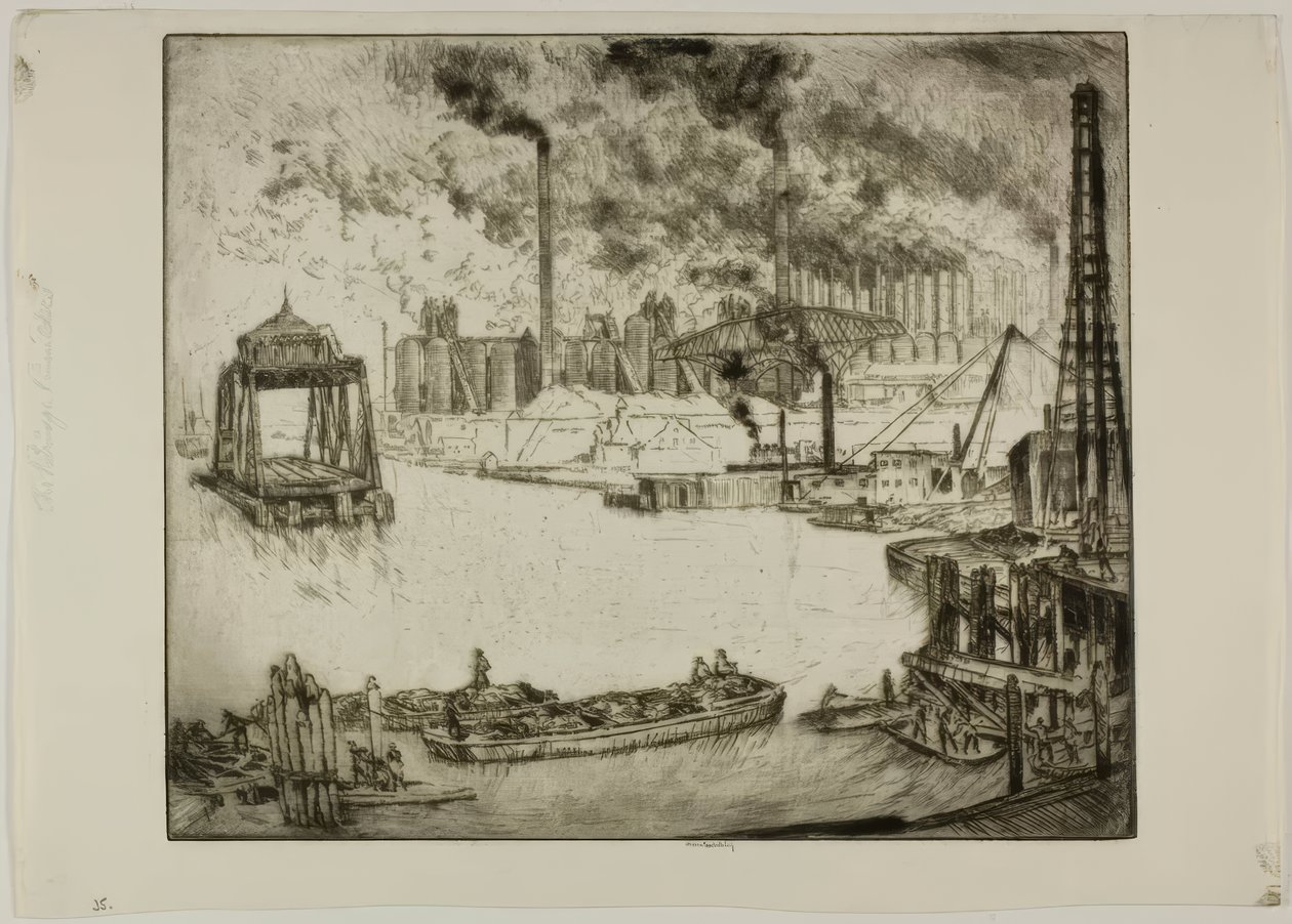 Chicago - Bridge Builders by Bror Julius Olsson Nordfeldt