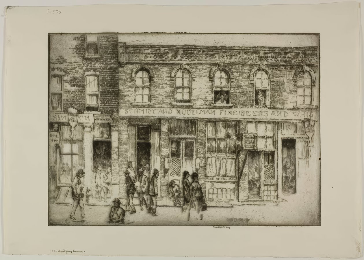 Chicago - The Ten Cent Lodging House by Bror Julius Olsson Nordfeldt