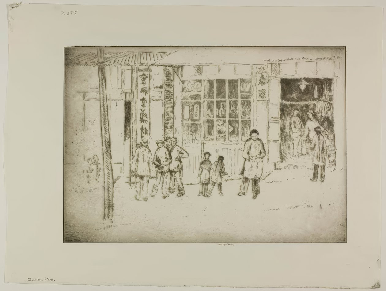 Chinatown Shops by Bror Julius Olsson Nordfeldt