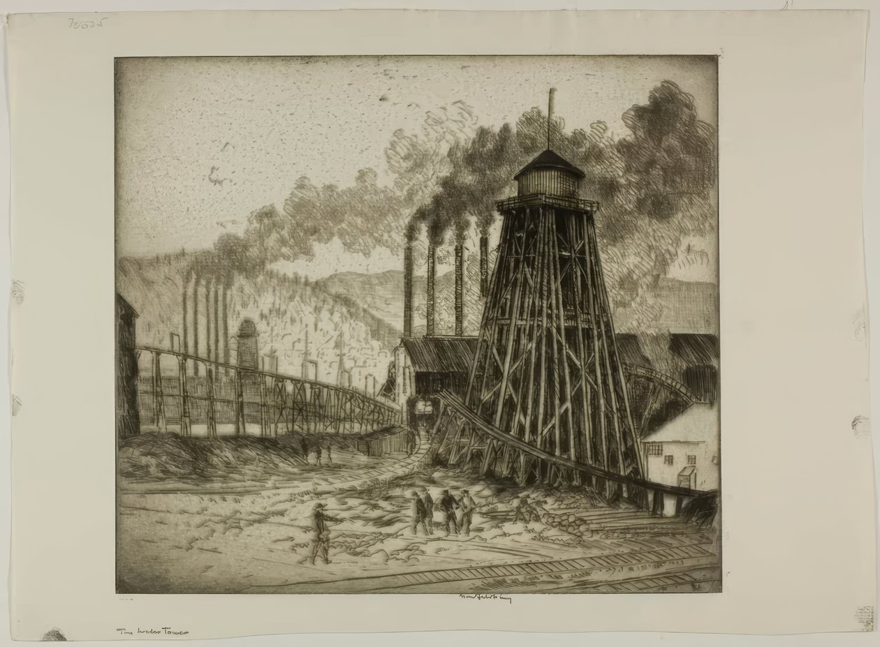 The Water Tower by Bror Julius Olsson Nordfeldt