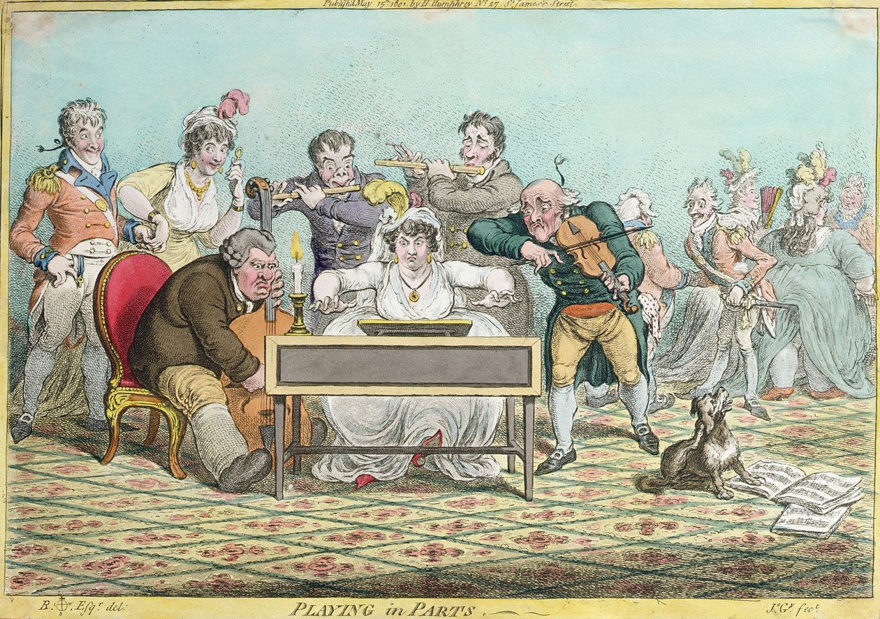 Playing in Parts, etched by James Gillray published by Hannah Humphrey by Brownlow North