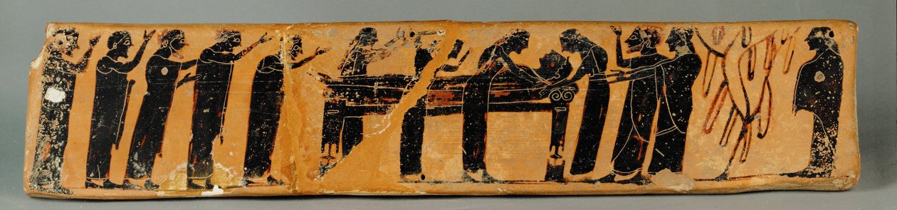 Lying in State, with Mourners by Burgon Group Painter