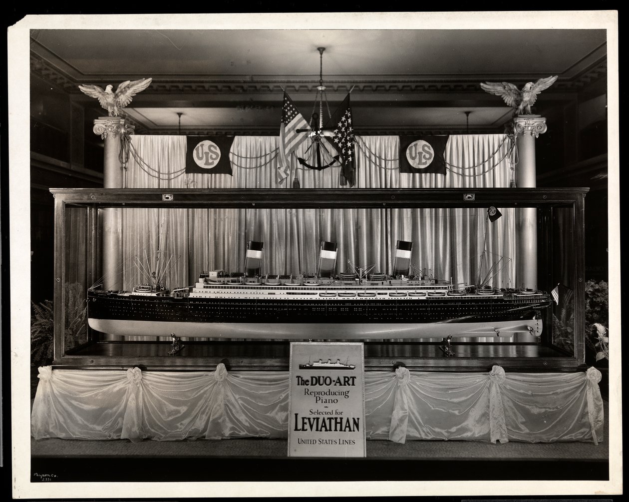 A window display at the Aeolian Company, 29 West 42nd Street, New York by Byron Company
