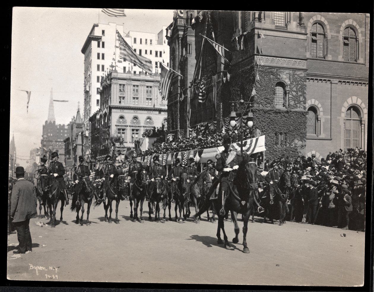View of General Roe and the Governor's Staff on Horseback in the Dewey ...