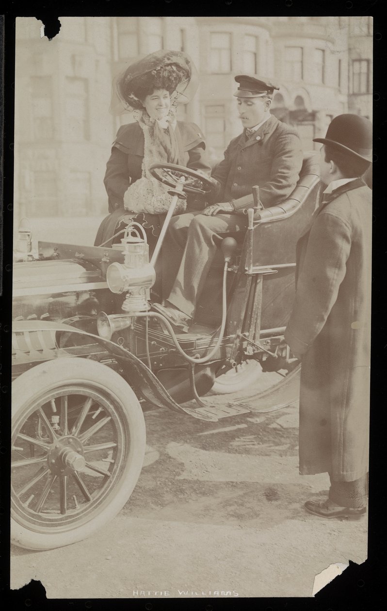 Hattie Williams Seated with Driver in One of New York City
