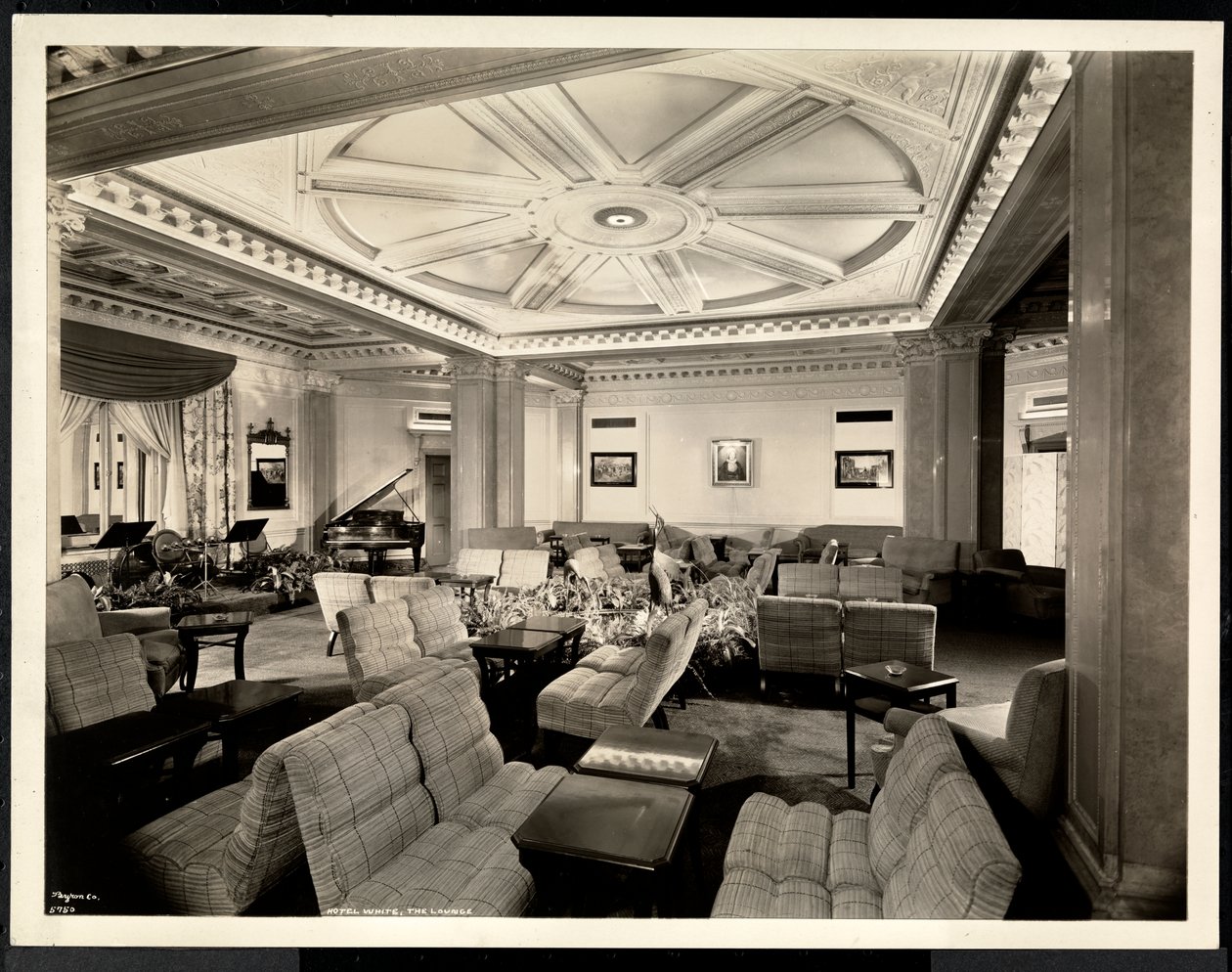 The Lounge, Looking East at the Hotel White, 37th Street and Lexington, New York, 8th March, 1937 by Byron Company