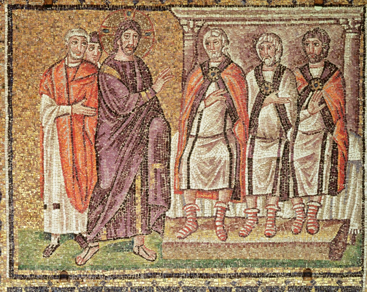 Jesus before Caiphus, Scenes from the Life of Christ by Byzantine School