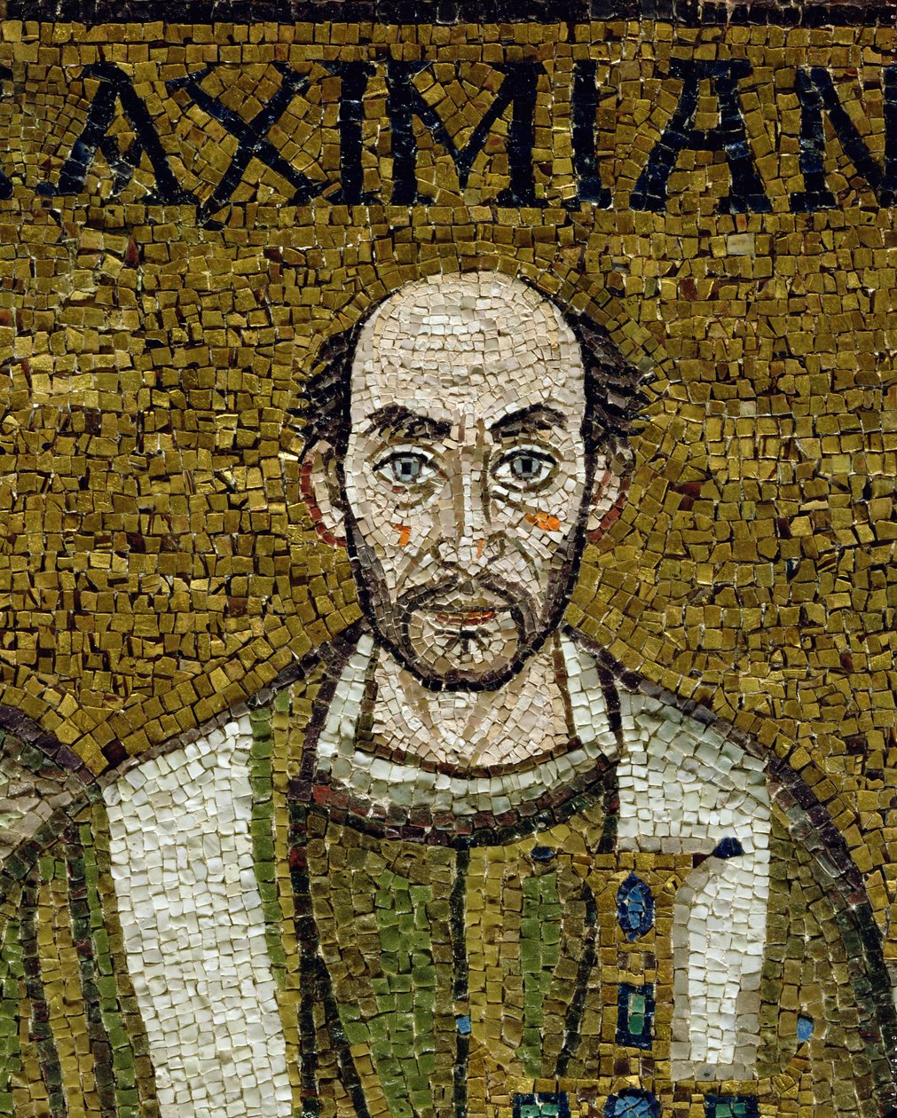 The face of Massimiano by Byzantine School