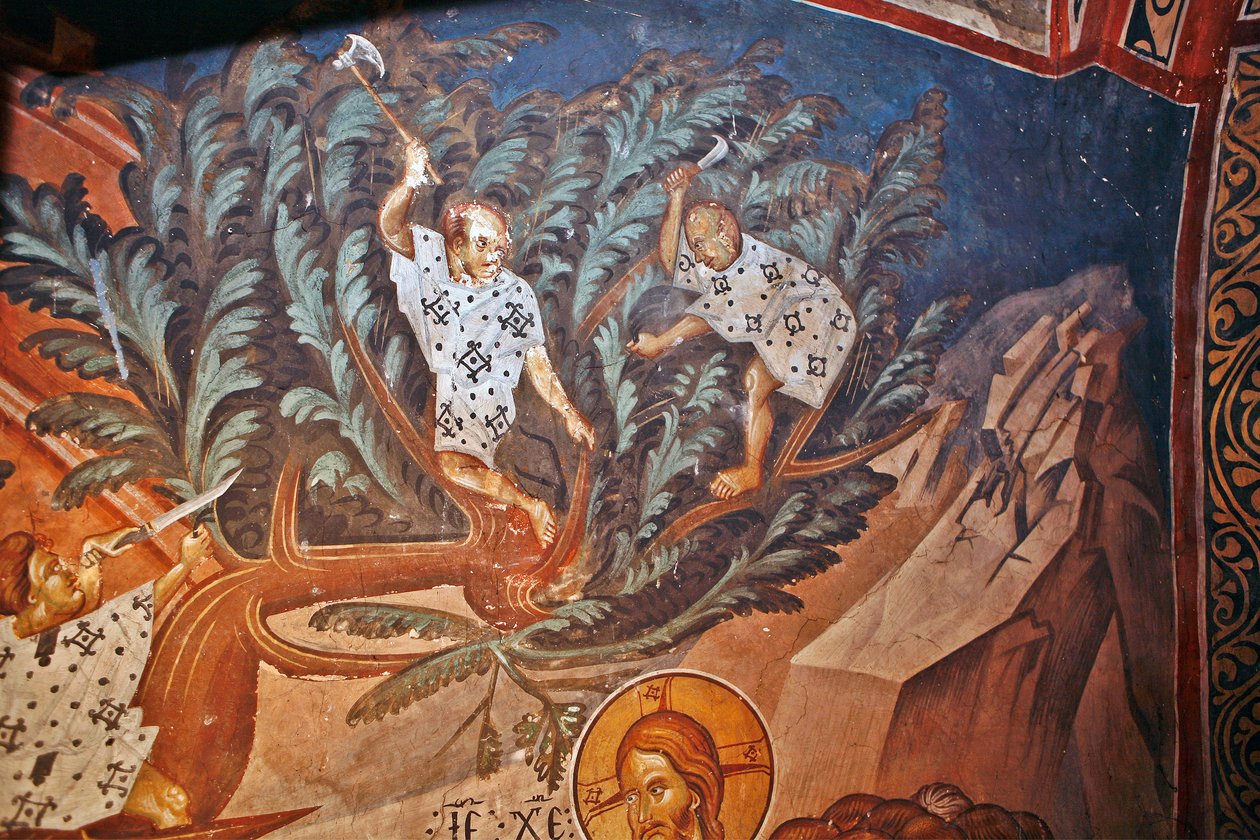 The Entry of Christ into Jerusalem (detail) by Byzantine