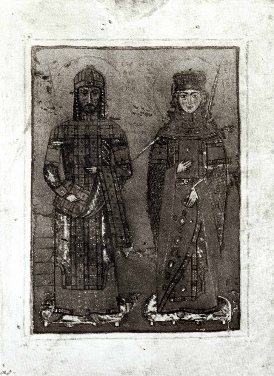 Manuel I Comnenus and Empress Maria of Antioch by Byzantine School