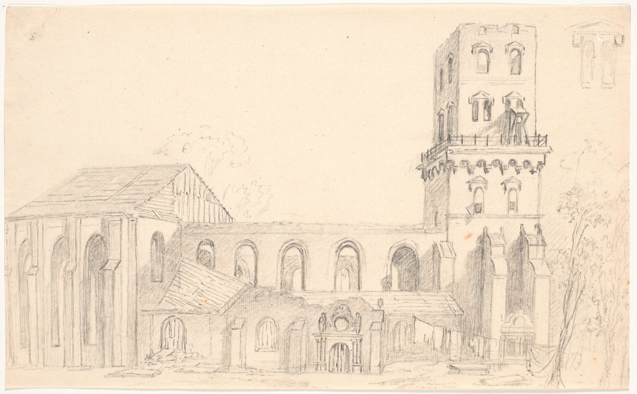 Ruins of Nicolai Church, Copenhagen by C.A. Lorentzen