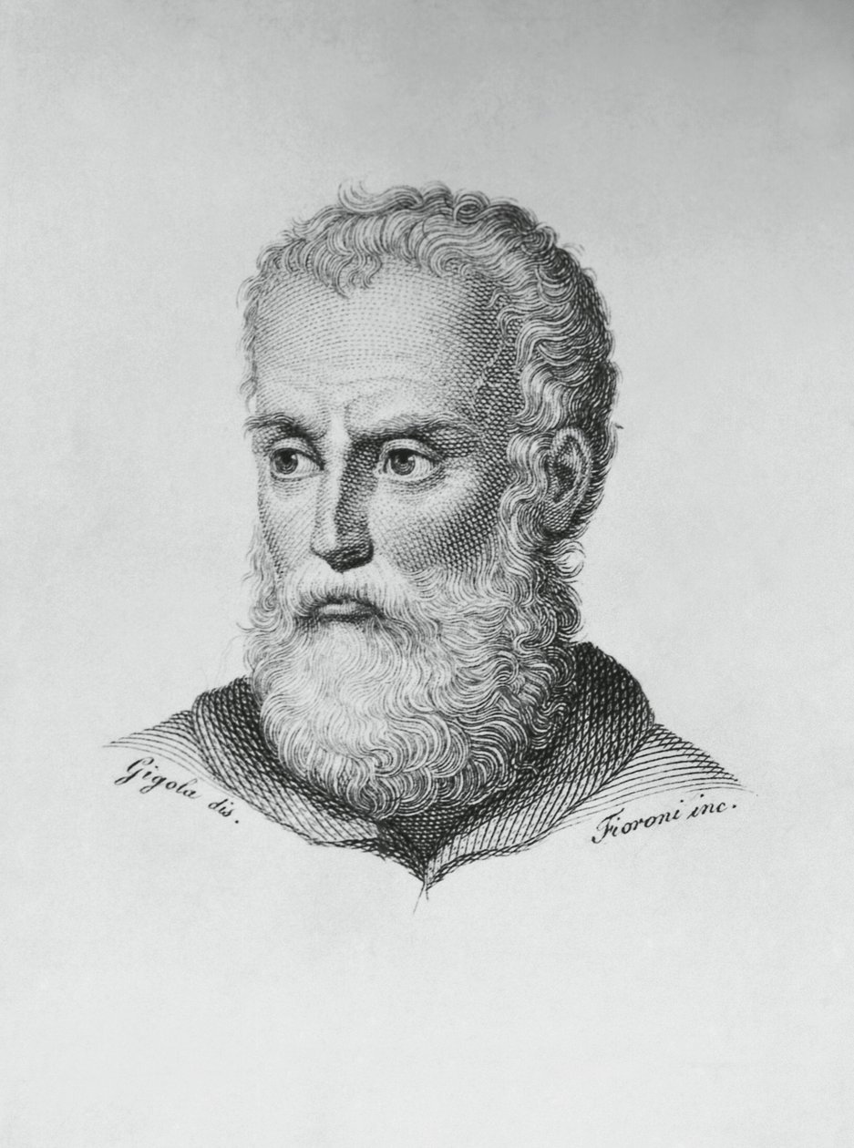 Portrait of Annibale Caro (1507-1566), Italian writer and poet, engraving by J.B. and Brown J. Rowbotham