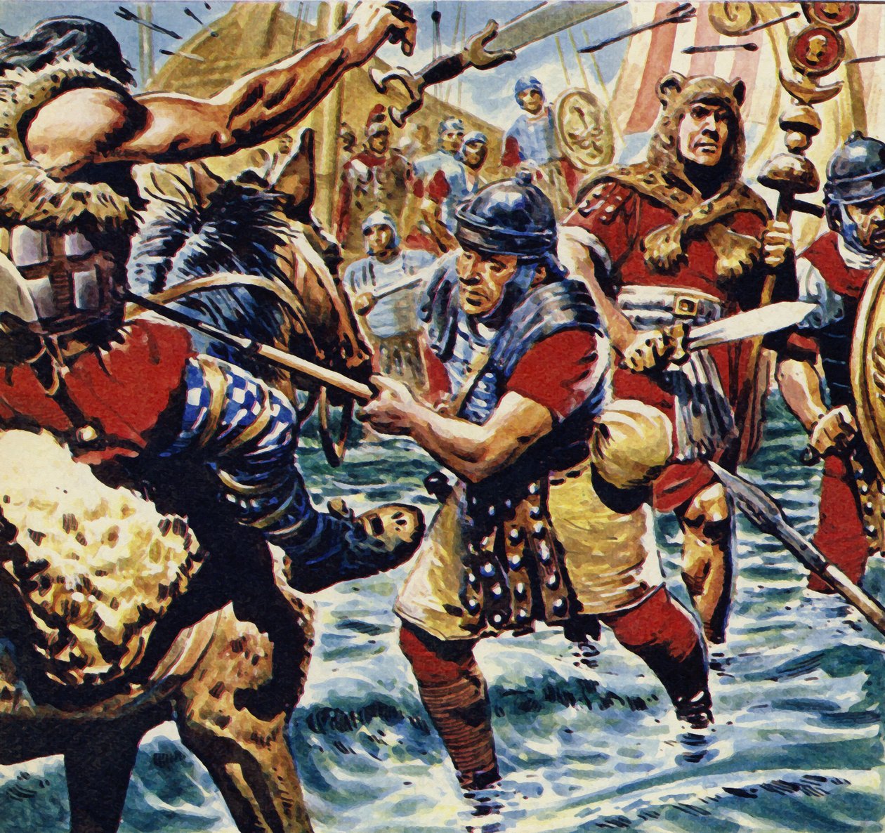 Fired Up by the Bravery of the Standard-Bearer, the Other Roman Legions Gained Courage by C.L. Doughty