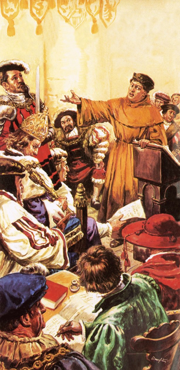 Luther before the Holy Roman Emperor, Charles V by C.L. Doughty