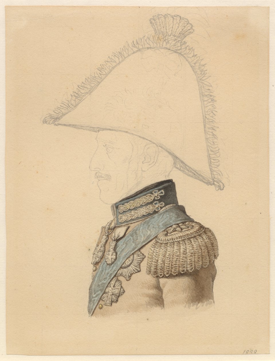 Portrait of Frederik VI in Profile to the Left by Christoffer Wilhelm Eckersberg