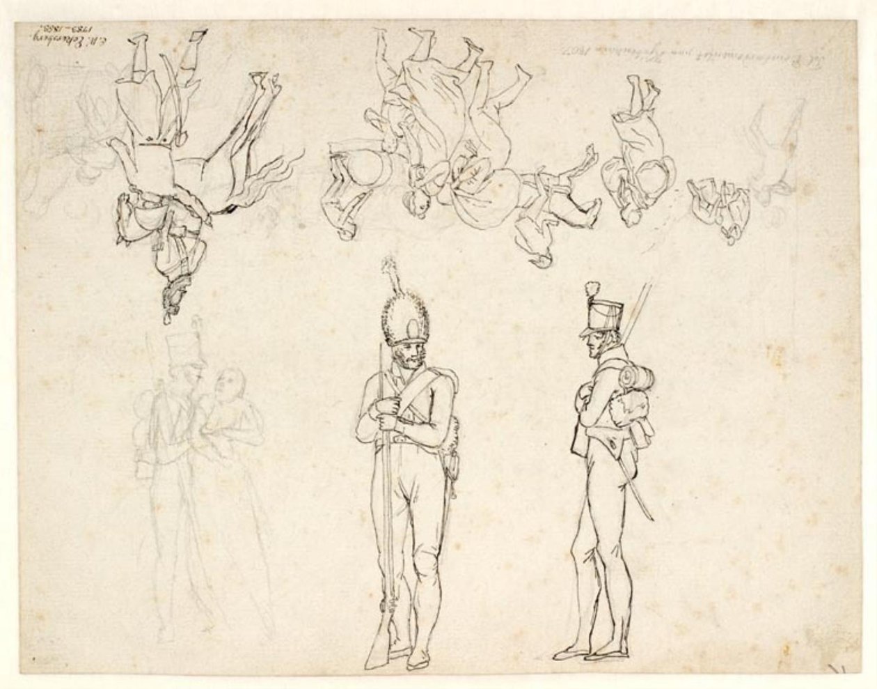 Draft for a Series of Figures in a Depiction of the Bombardment of Copenhagen by Christoffer Wilhelm Eckersberg