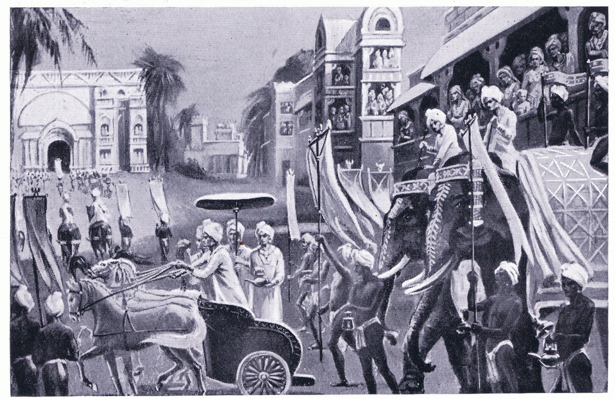 Prasenajit of Kosala pays a visit 520 BC by C. Hargrave Martin