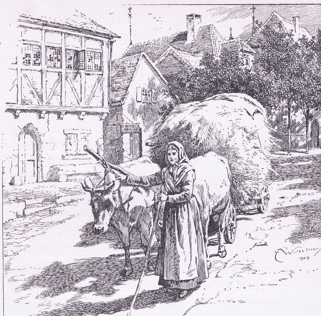 Carts Drawn by Bullocks Rumbled Through the Silent Streets, from 