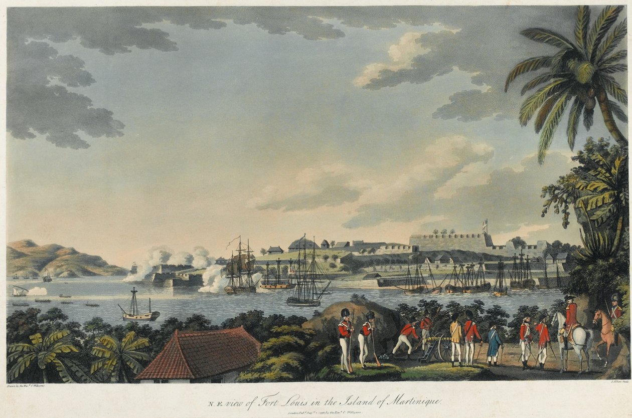 North East View of Fort Louis in the Island of Martinique by C. Willyams