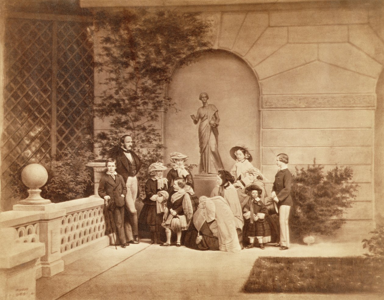 Portrait of the Royal Family at Osborne House, 1857 by Caldesi and Montecchi