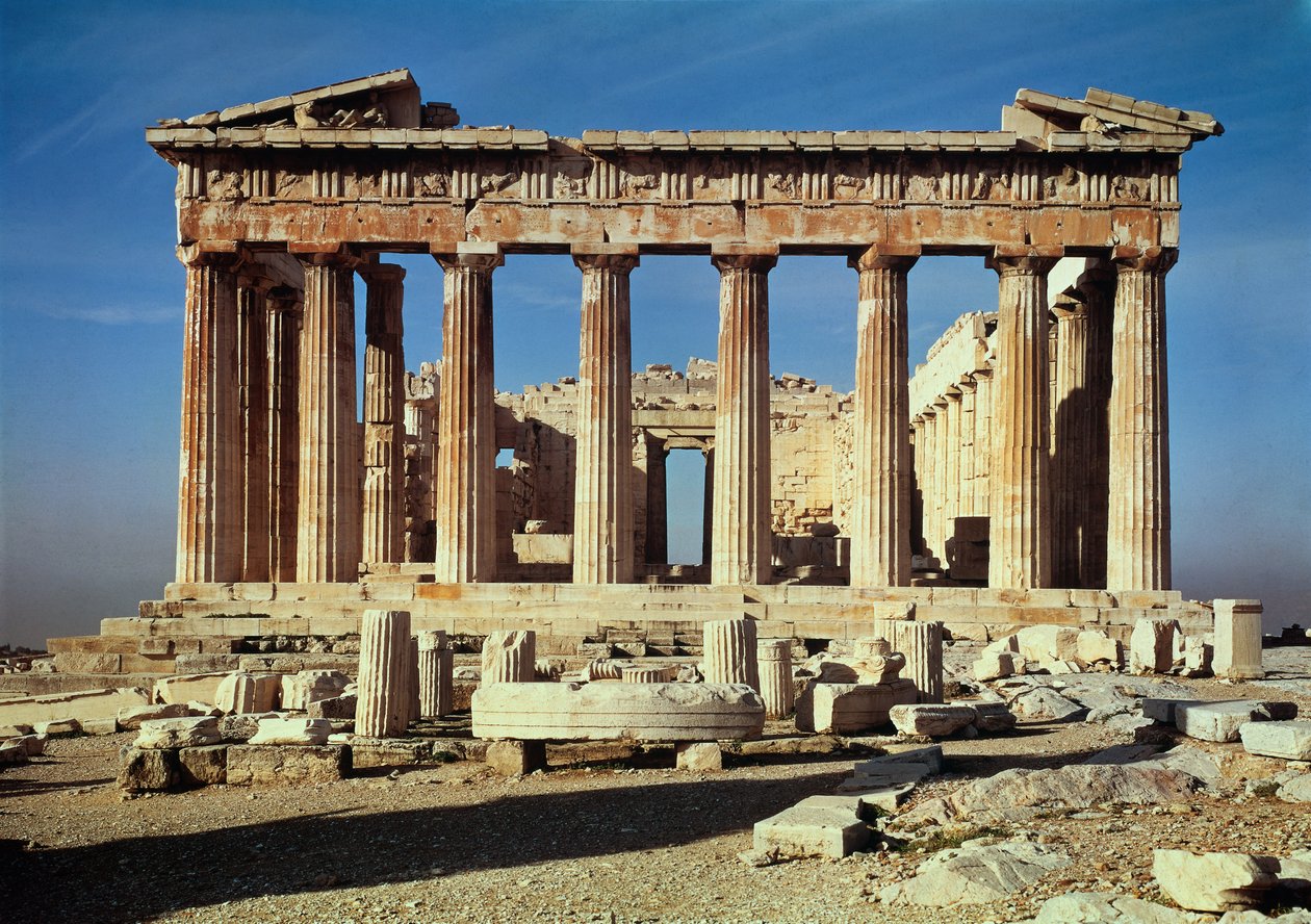 Facade of the Parthenon, built 447-432 BC by Callicrates and Ictinus