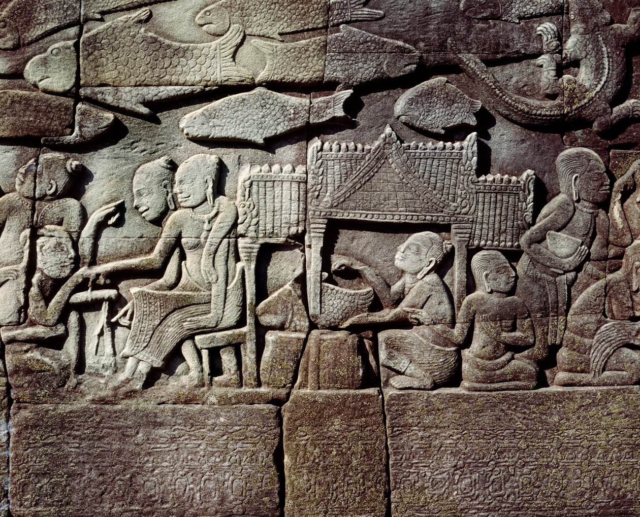 Stone carving by Cambodian School
