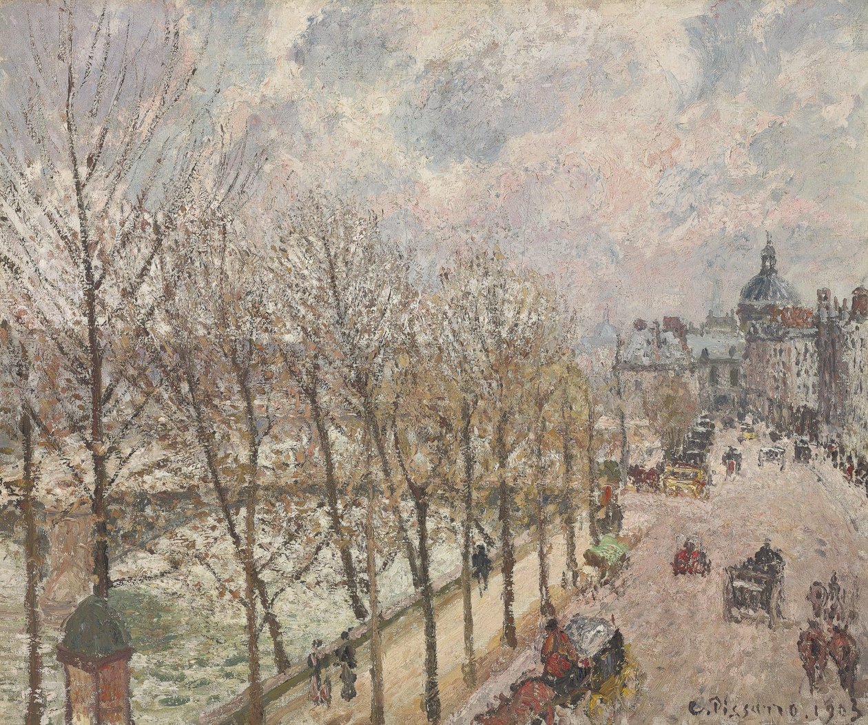 The Quai Malaquais and the Institute by Camille Jacob Pissarro