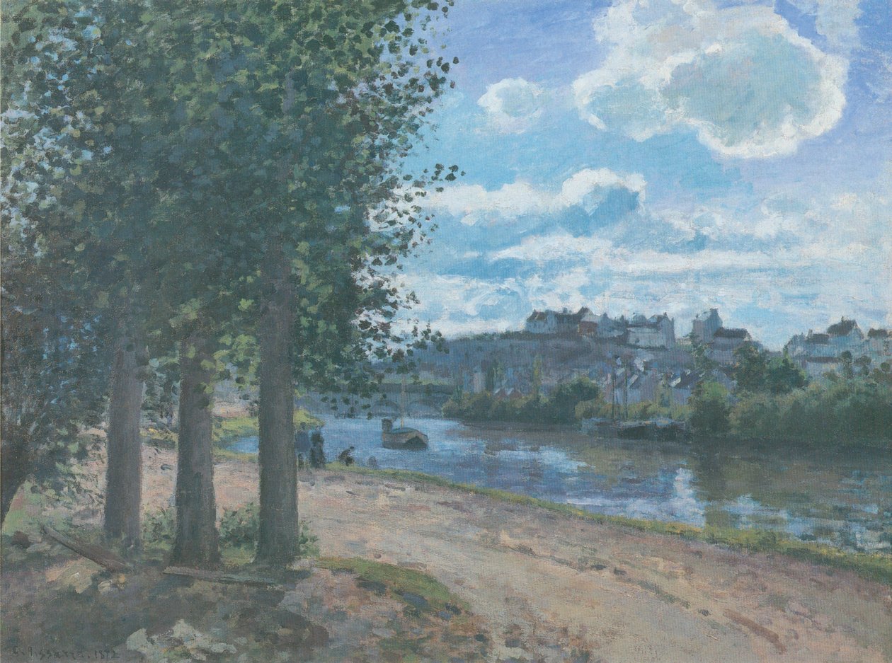 Pontoise, Banks of the Oise by Camille Jacob Pissarro