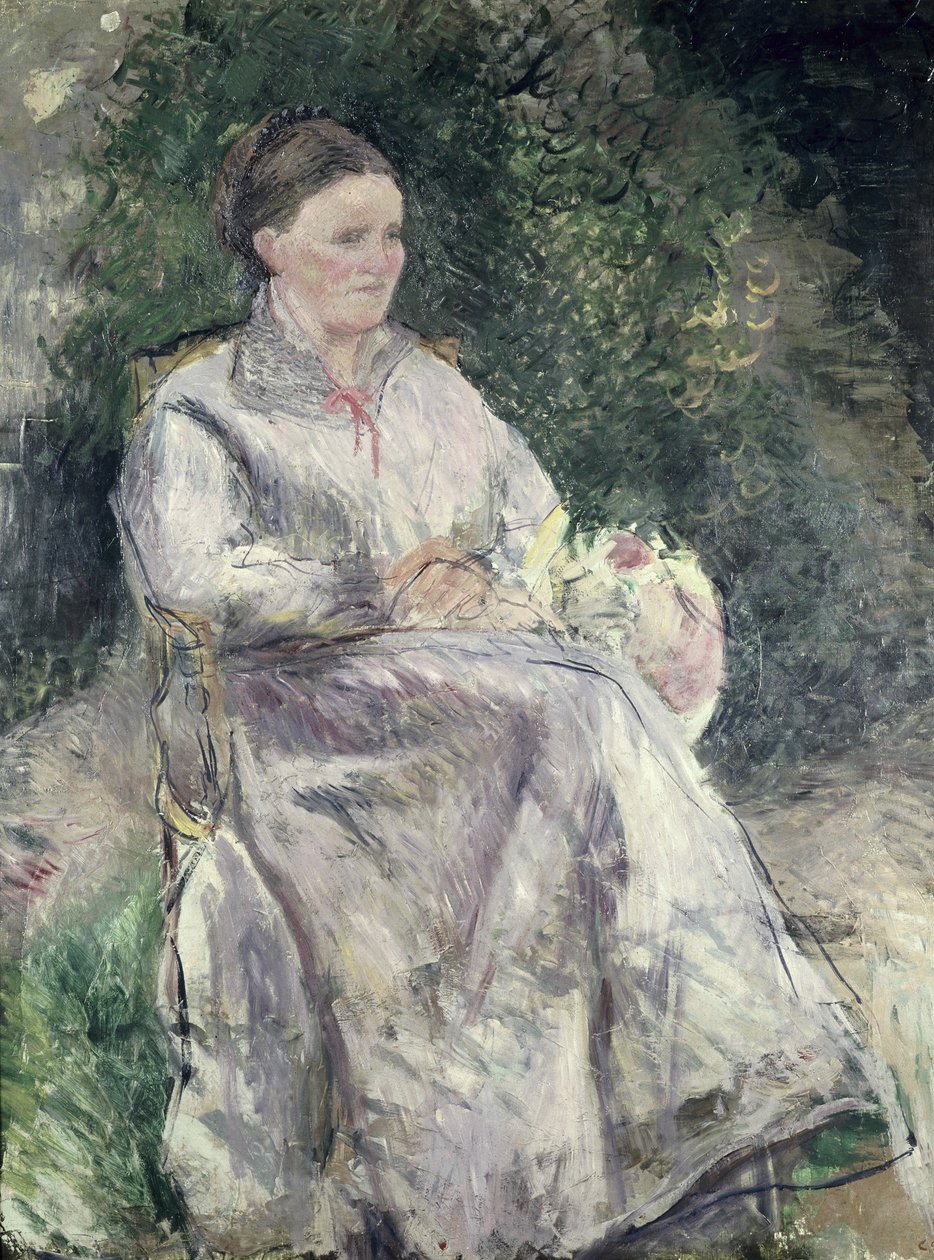 Portrait of Julie Velay, Wife of the Artist, c.1874 by Camille Jacob Pissarro
