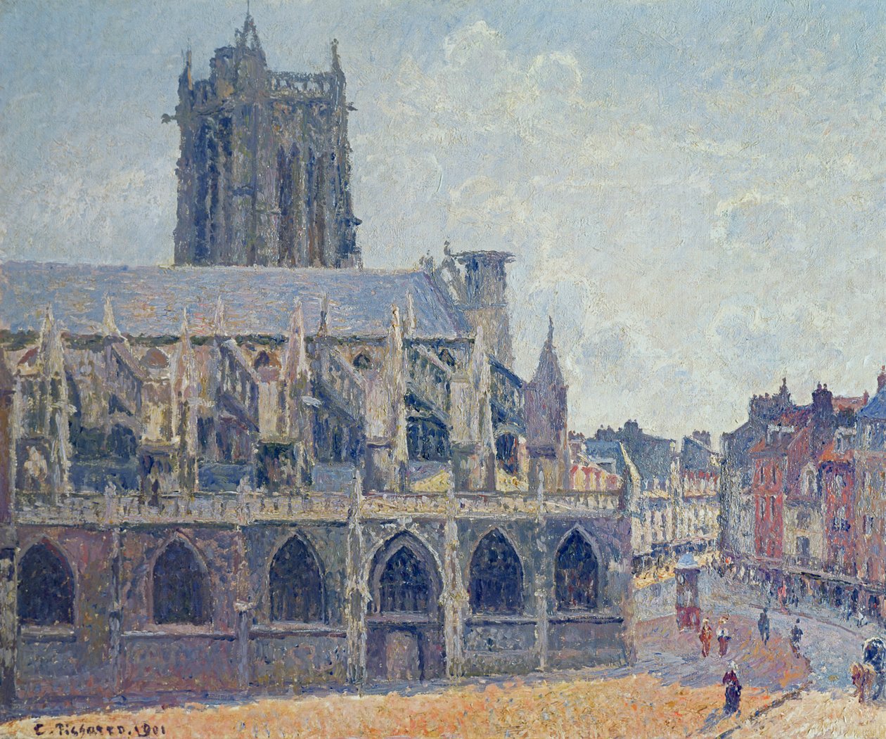 The Church of St Jacques in Dieppe by Camille Jacob Pissarro