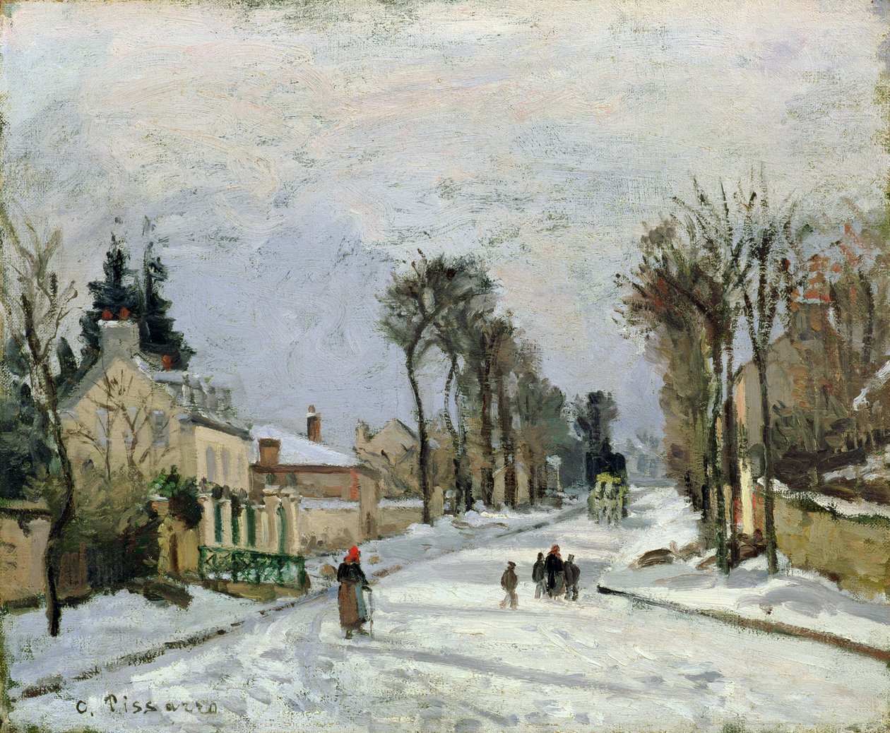 The Versailles Road at Louveciennes, 1869 by Camille Jacob Pissarro