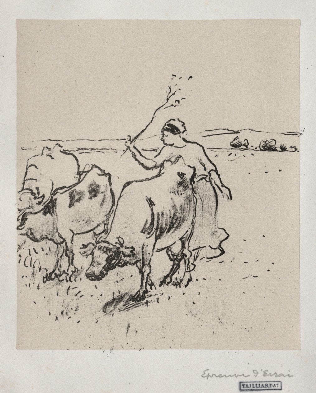 Cowherder by Camille Jacob Pissarro