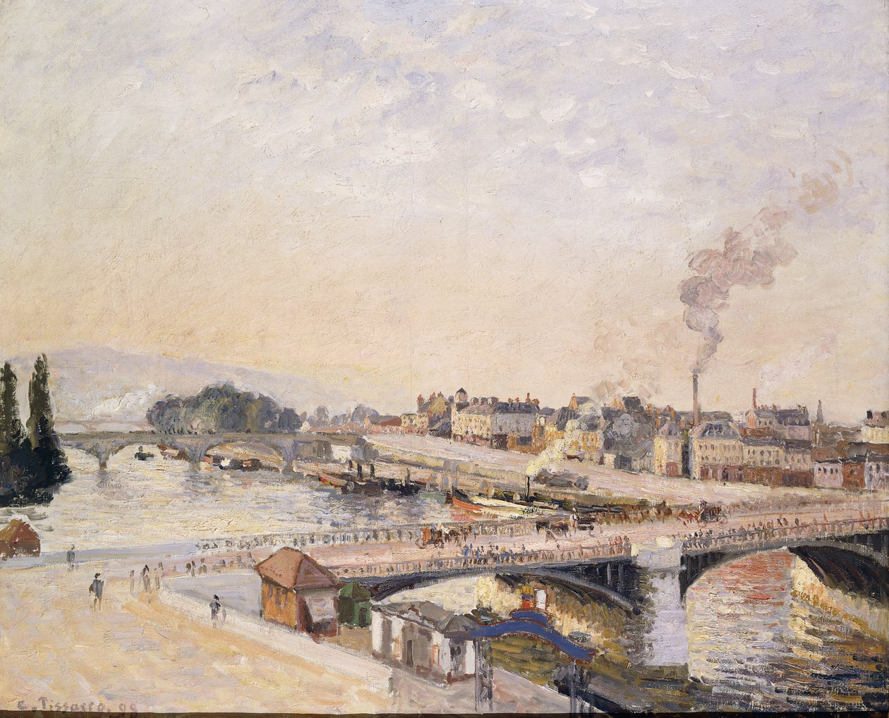 Sunrise over Rouen by Camille Jacob Pissarro
