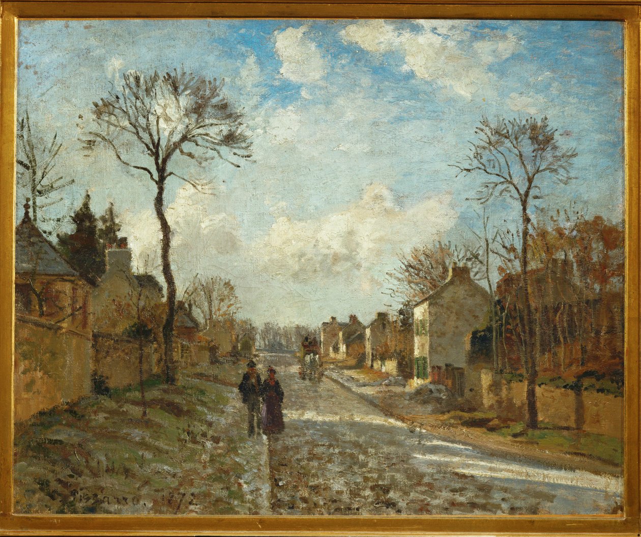 Street in Louveciennes by Camille Pissarro