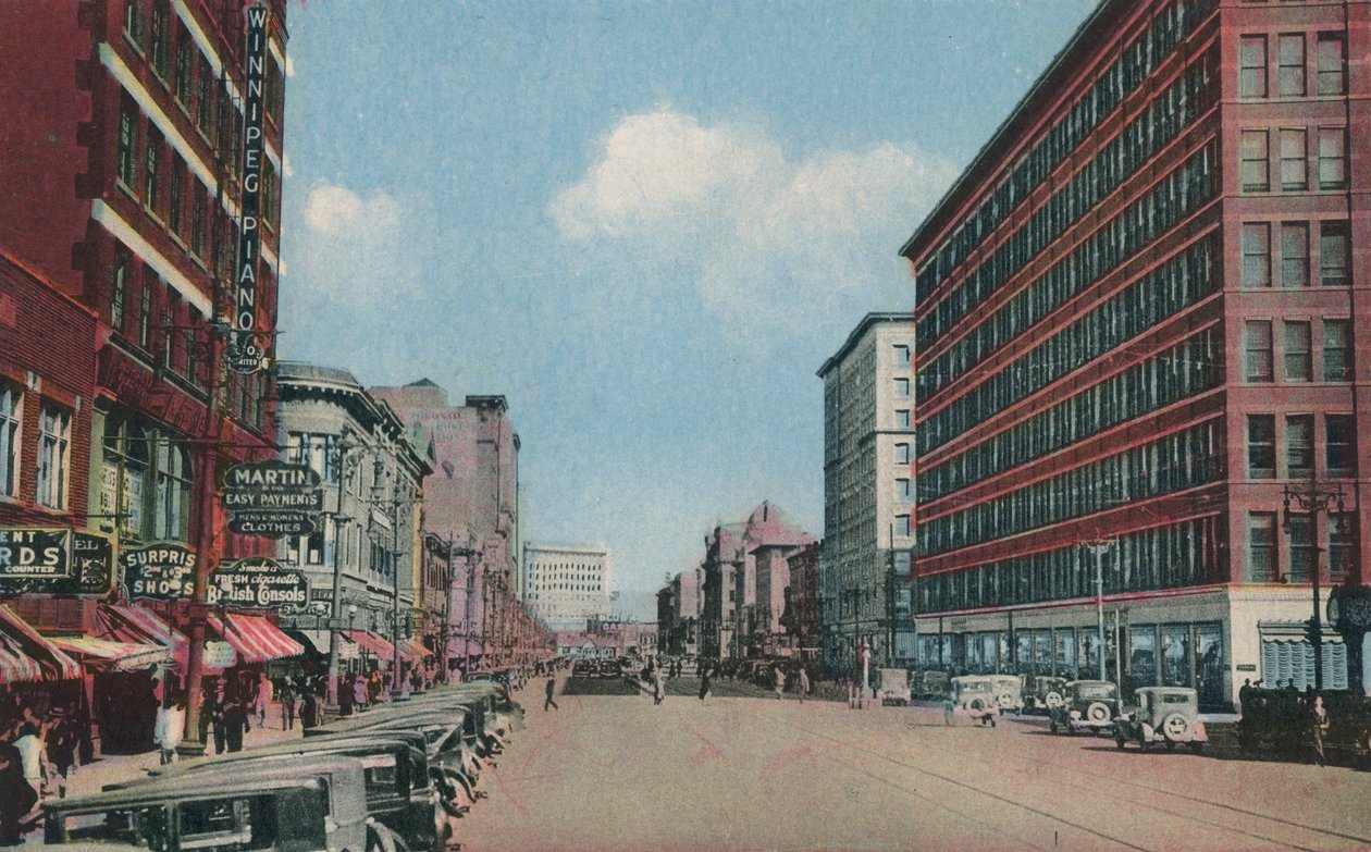 Portage Avenue looking East, Winnipeg, Manitoba, Canada by Canadian Photographer