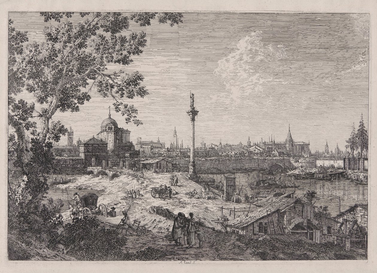 Imaginary View of Padua, from the series Views by Canaletto (Giovanni Antonio Canal)