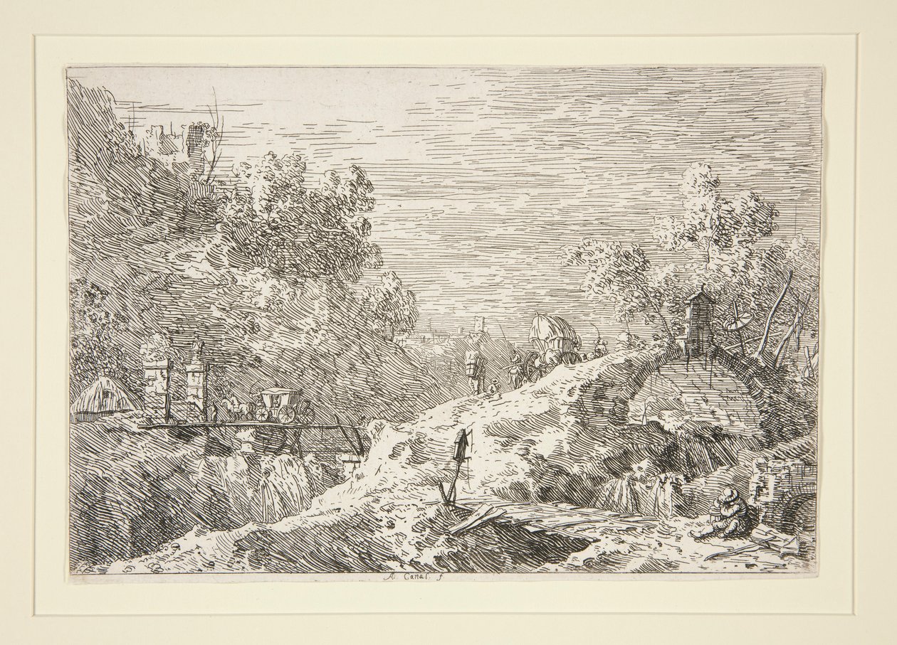 Mountain Landscape with Five Bridges, from the series Views by Canaletto (Giovanni Antonio Canal)