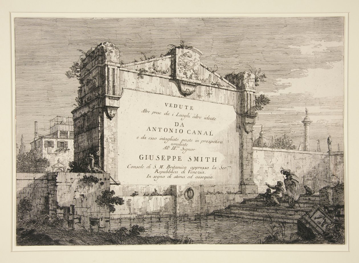 Title Plate, from the series Vedute (Views) by Canaletto (Giovanni Antonio Canal)